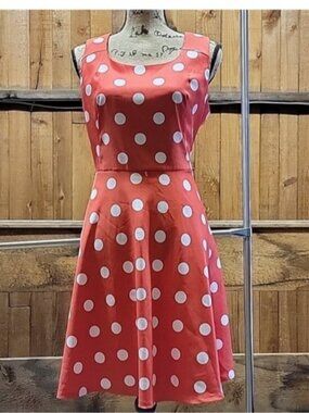 Polka Dot Mini Dress - Pink